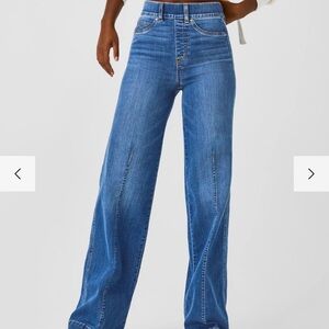 SPANX Blue Flare & Wide Leg Jeans